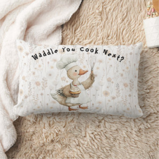 Waddle You Cook Next? Kitchen Throw Pillow Lumbarkudde