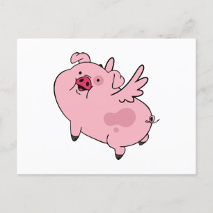 Waddles Gravity Falls Flygande Helg Vykort