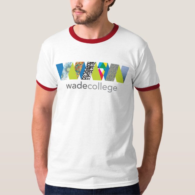 Wade College Basic Ringer T-Shirt (Framsida)