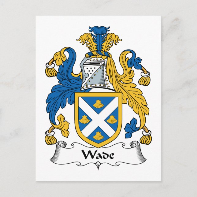 Wade Family Crest Vykort (Framsida)