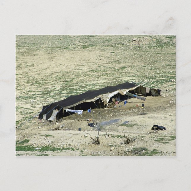 Wadi-Al-Hasa, Bedouin tält, Jordanien Vykort (Framsida)