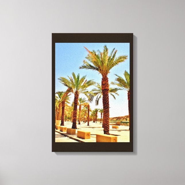 Wadi Namar Date Träd Canvastryck (Framsida)