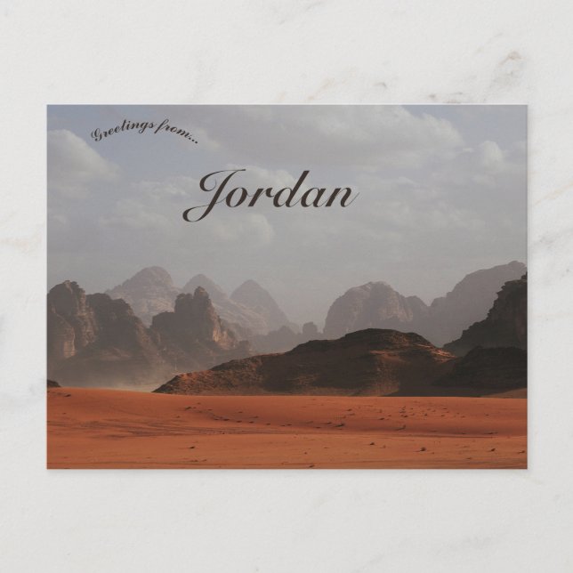 Wadi Rum Aqaba Jordan Vykort (Framsida)