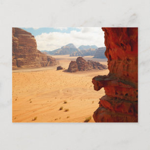 Wadi Rum in Petra City Postcard View from Jordan Vykort