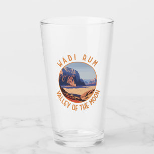 Wadi Rum Jordan Retro Distress Circle Glaskopp