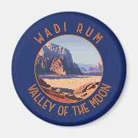 Wadi Rum Jordan Retro Distress Circle
