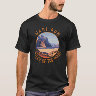 Wadi Rum Jordan Retro Distress Circle T Shirt