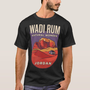 Wadi Rum Jordan Vintage Resemalmanacka Retro 70-ta T Shirt