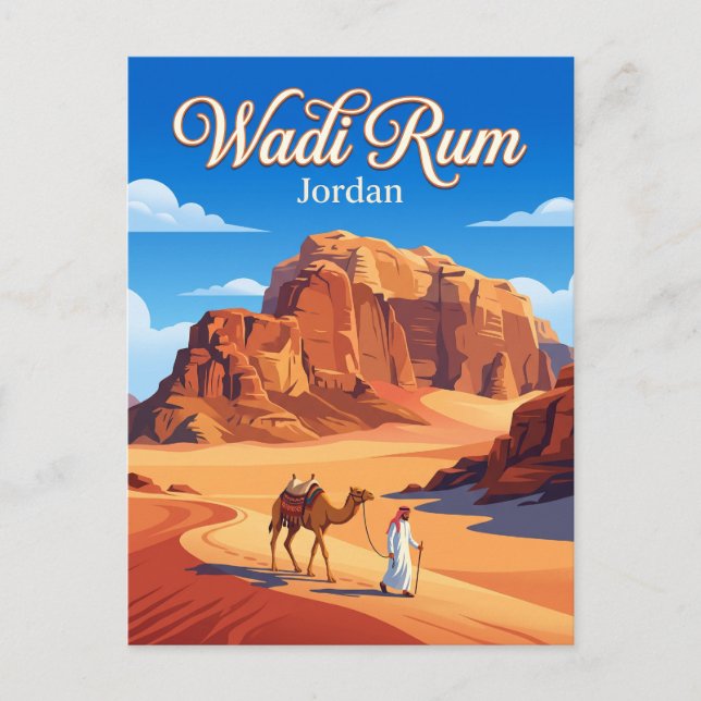 Wadi Rum Jordan Vykort (Framsida)