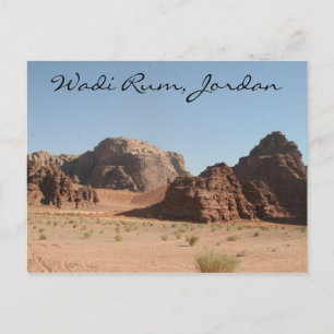 wadi rum jordan vykort