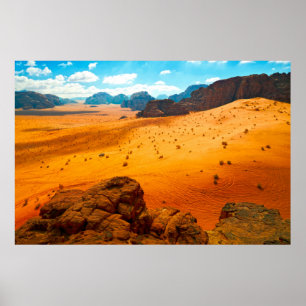 Wadi Rum-öken, Jordandesert,wadi,rum,jordan,art, Poster