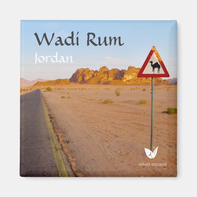 Wadi Rum road, Jordan - magnet by Velvet Escape (Framsidan)