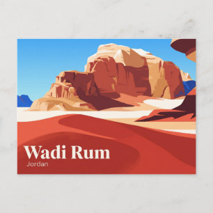 Wadi Rum skyddade område Jordanien Vykort