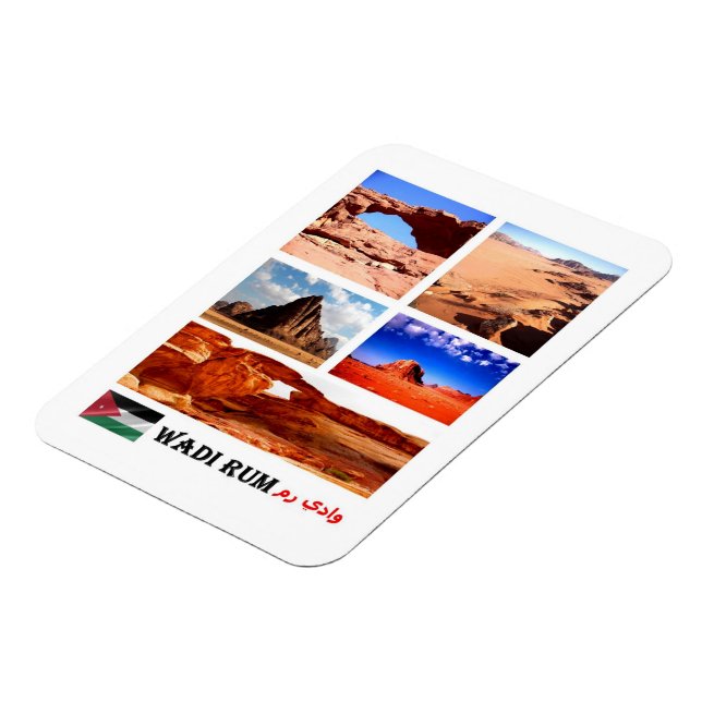 Wadi Rum - Valley Måne - Jordanien - Mosaic - Magnet (Vänstra Sidan)