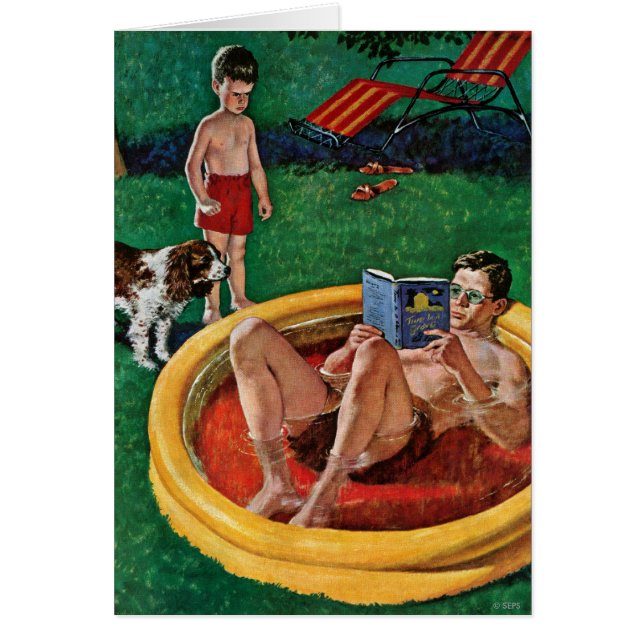 Wading Bassäng Hälsningskort (Framsidan)