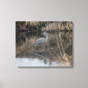 Wading Underbar Blue Heron Kanvastryck