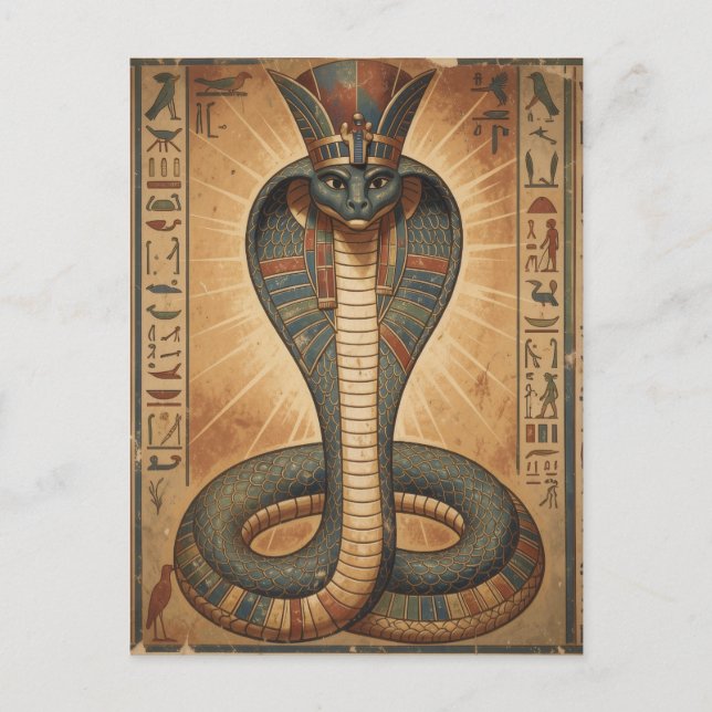 Wadjet – Ägyptische Schlangengöttin´7 Vykort (Framsida)