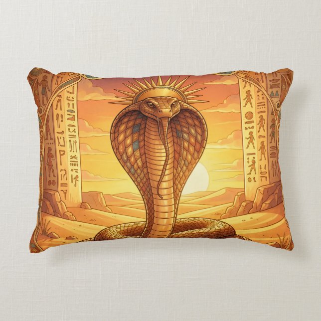 Wadjet – Egyptian Cobra Goddess´1 Prydnadskudde (Framsidan)