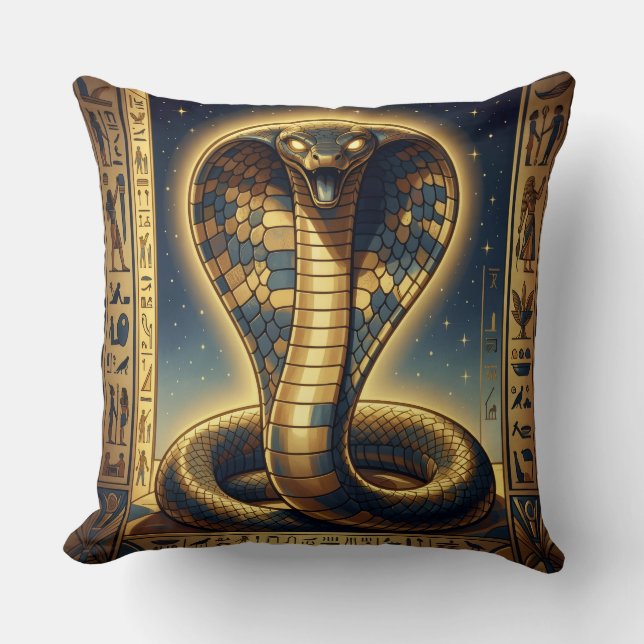 Wadjet – Egyptian Cobra Goddess´3 Kudde (Framsida)