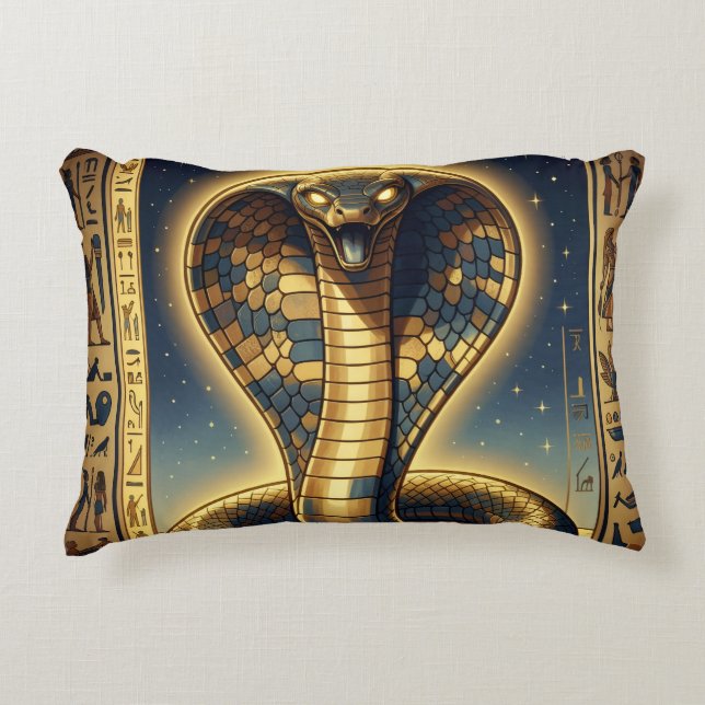 Wadjet – Egyptian Cobra Goddess´3 Prydnadskudde (Framsidan)