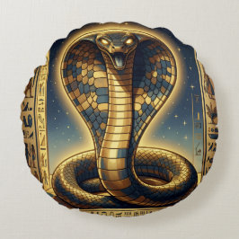 Wadjet – Egyptian Cobra Goddess´3 Rund Kudde