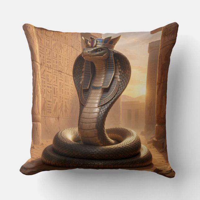 Wadjet – Egyptian Cobra Goddess´5 Kudde (Framsida)