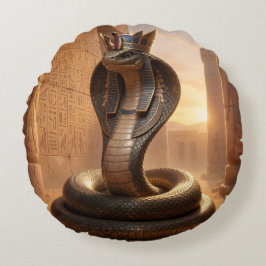 Wadjet – Egyptian Cobra Goddess´5 Rund Kudde