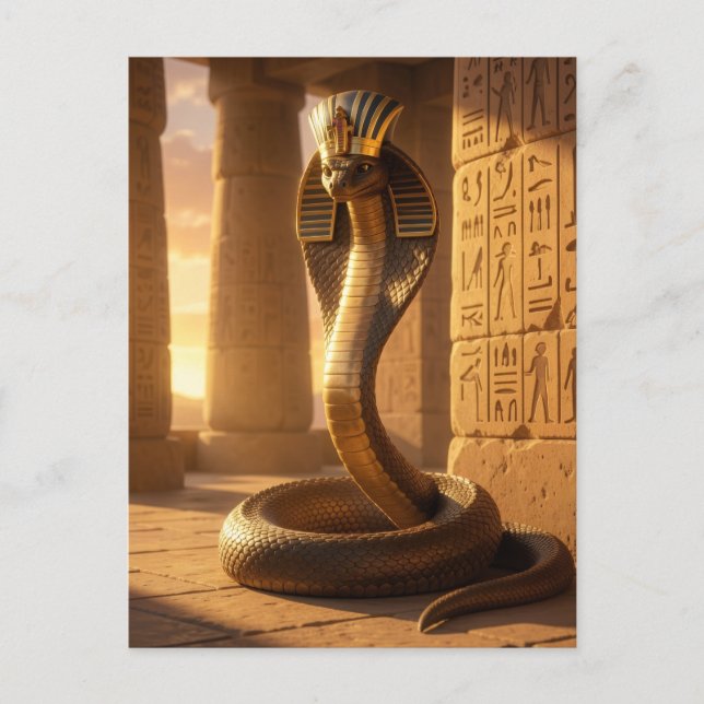 Wadjet – Egyptian Cobra Goddess´6 Helg Vykort (Framsida)