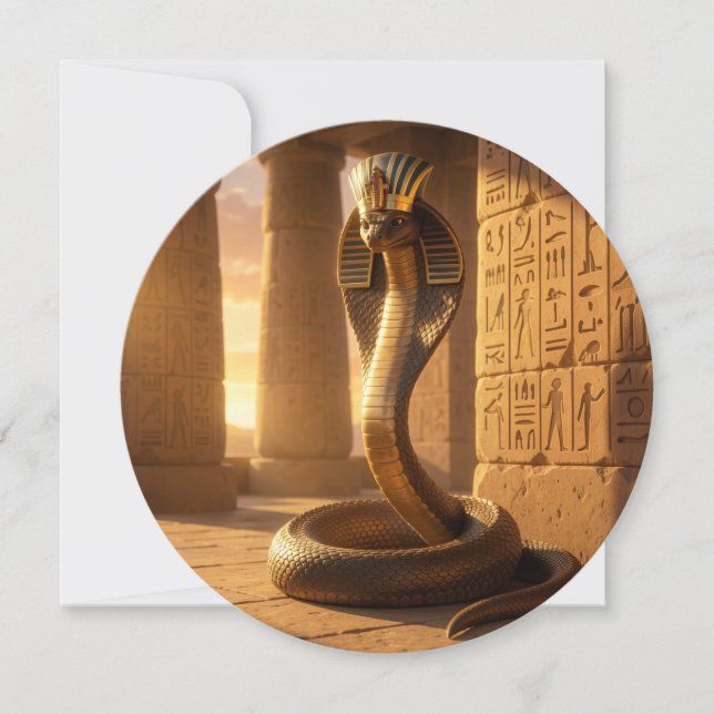 Wadjet – Egyptian Cobra Goddess´6 Inbjudningar (Framsida)