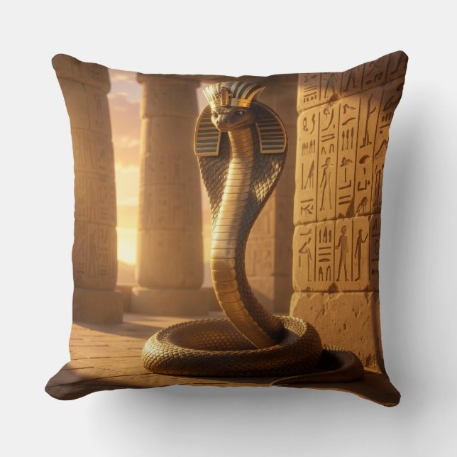 Wadjet – Egyptian Cobra Goddess´6 Kudde (Framsida)