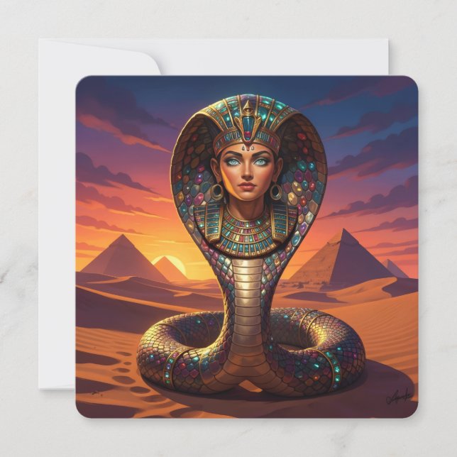 Wadjet – Egyptian Cobra Goddess´7 Julkort (Framsida)