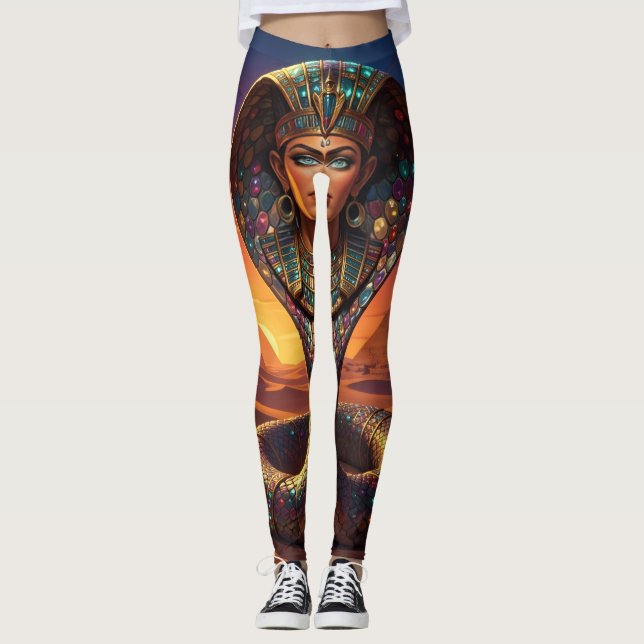 Wadjet – Egyptian Cobra Goddess´7 Leggings (Framsida)