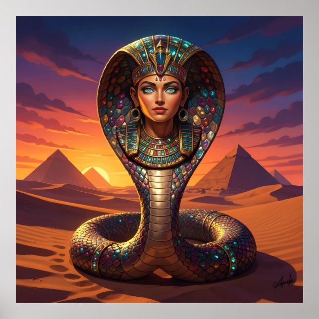 Wadjet – Egyptian Cobra Goddess´7 Poster (Framsidan)