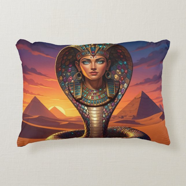 Wadjet – Egyptian Cobra Goddess´7 Prydnadskudde (Framsidan)