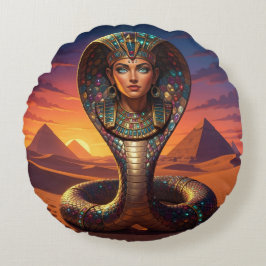 Wadjet – Egyptian Cobra Goddess´7 Rund Kudde