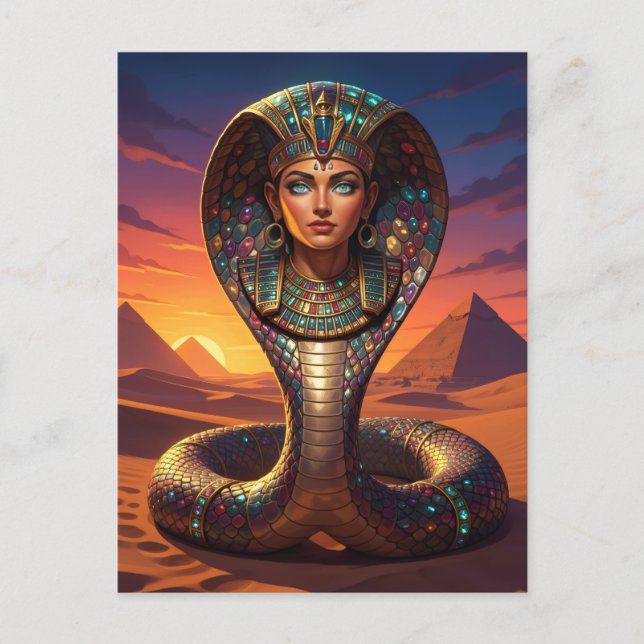 Wadjet – Egyptian Cobra Goddess´7 Vykort (Framsida)