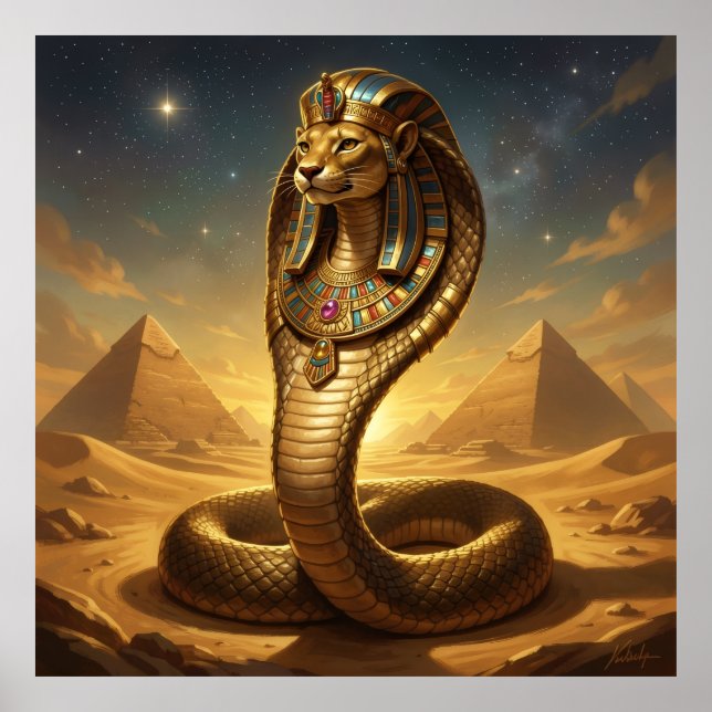 Wadjet – Egyptian Cobra Goddess Poster (Framsidan)