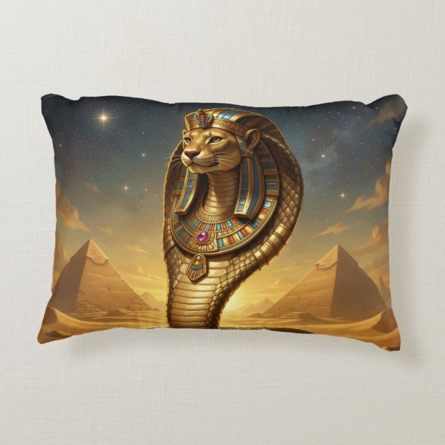 Wadjet – Egyptian Cobra Goddess Prydnadskudde (Baksidan)