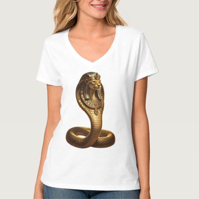 Wadjet – Egyptian Cobra Goddess T Shirt (Framsida)