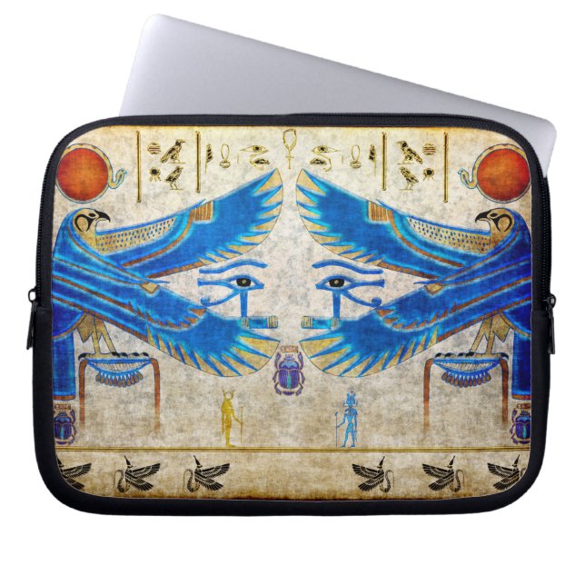Wadjet Egyptian Öga of Horus IV Art Laptop sleeve (Framsidan)