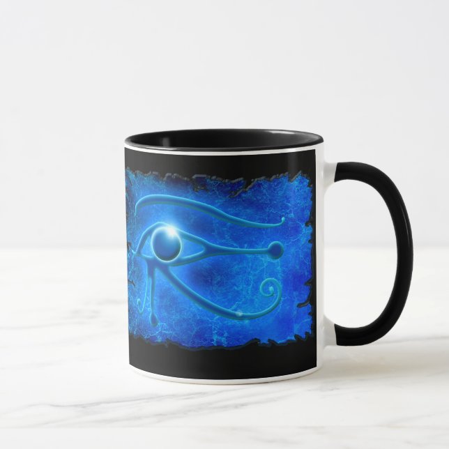 WADJET ÖGA AV HORUS & Ord Gift Mugg (Höger)