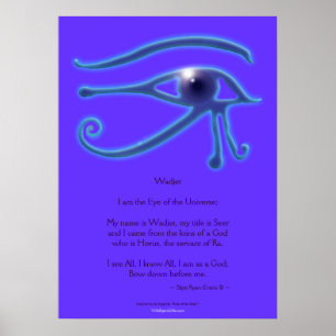 WADJET ÖGA & Dikt Egyptian Art Print Poster