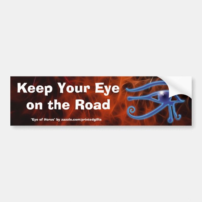 WADJET ÖGA of HORUS Road Safety Bumper Sticker Bildekal (Framsidan)