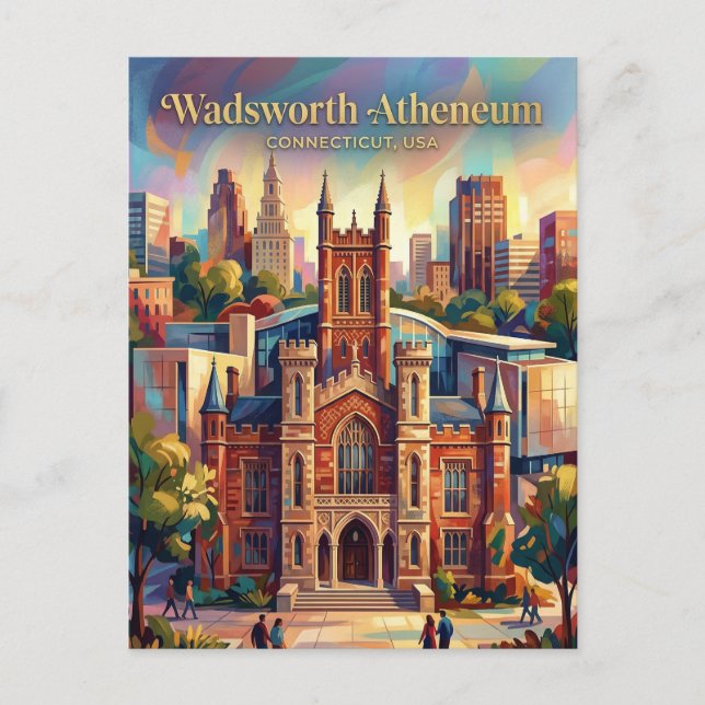 Wadsworth Atheneum Museum of Art Connecticut Vykort (Framsida)