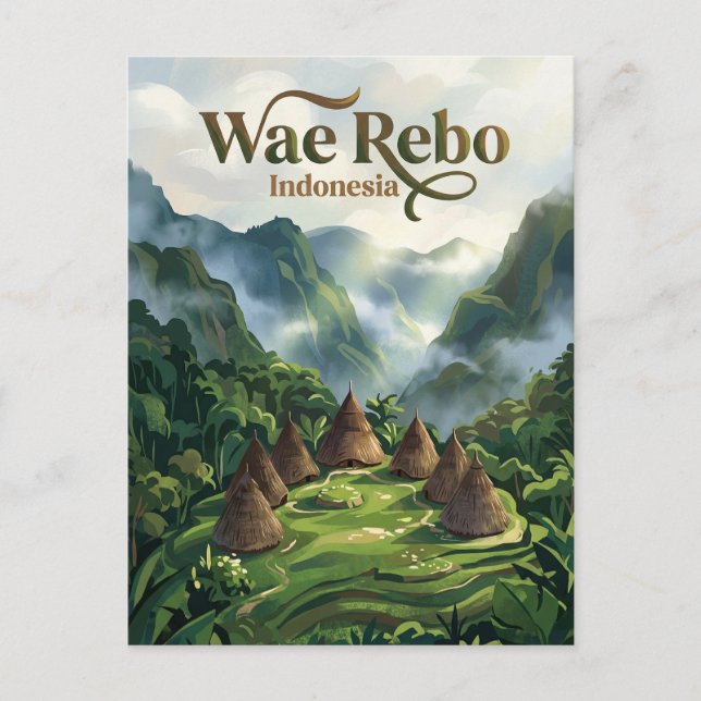 Wae Rebo by Indonesien Vykort (Framsida)