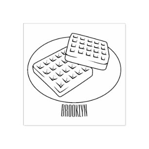 Waffel serieillustration stämpel