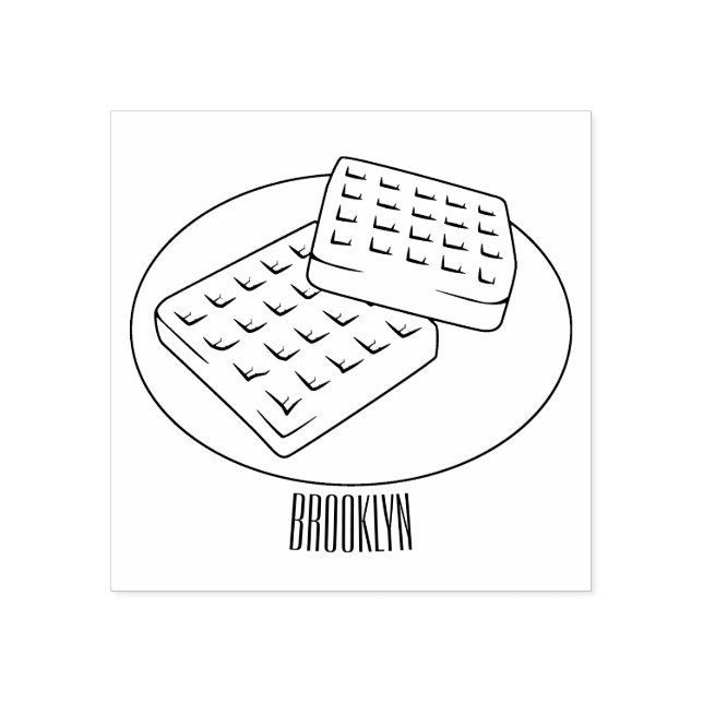 Waffel serieillustration  stämpel (Tryck)