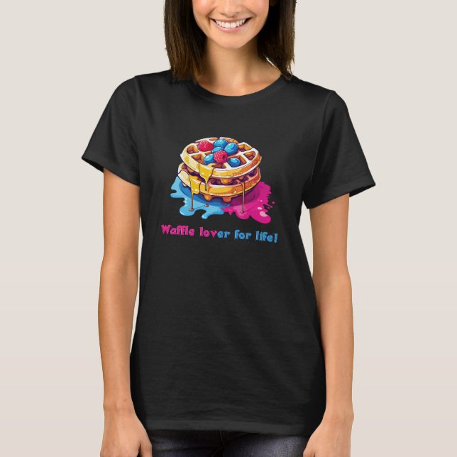 Waffle älskare t shirt (Framsida)