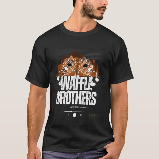 Waffle-bröder musik, älskare-grafik t shirt (Framsida)