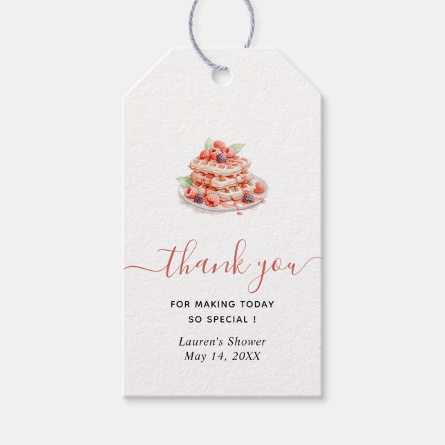 Waffle Brunch Möhippa Tack Presentetikett (Framsidan)